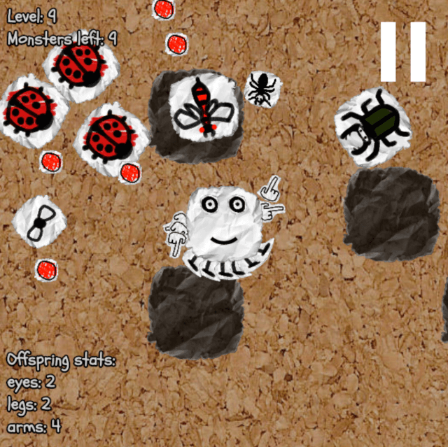 Game: Paper, Cork and Bugs